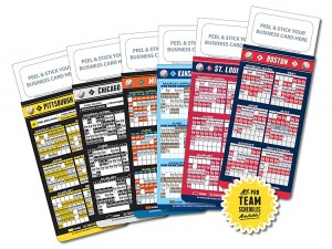 Baseball schedule magnet