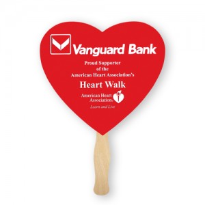 Heart hand fans one of 50 stock shapes available