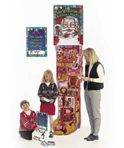 Capture walk in traffic with Giant Holiday Stocking