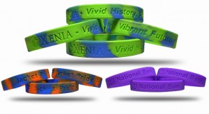Debossed bracelets are an affordable choice www.thankem.com