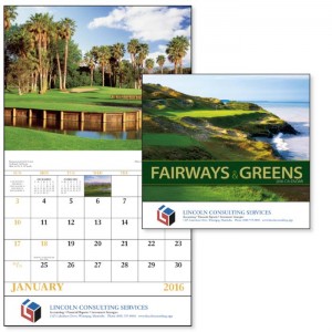 Golf calendar imprinted with logo 7229